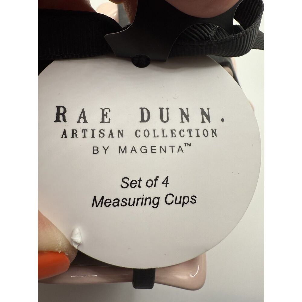 Rae Dunn Pink Ghost Measuring Cups - Picture 4 of 5